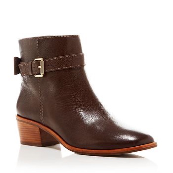 kate spade Shoes - Kate Spade Taley Bow Back Ankle Boots, Brown, Size 7.5